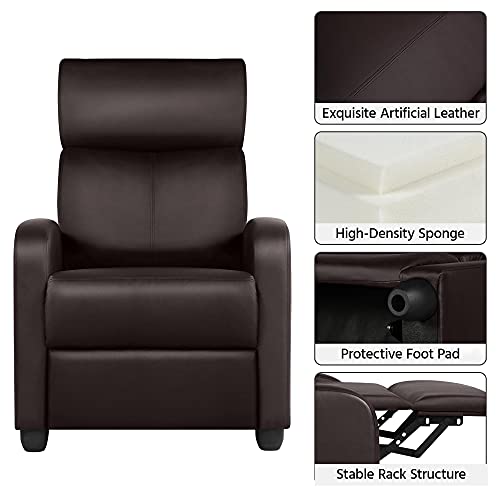 Yaheetech Adjustable PU Leather Recliner Armchair