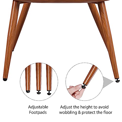 Yaheetech Retro Brown Curved Armchair for Living Room