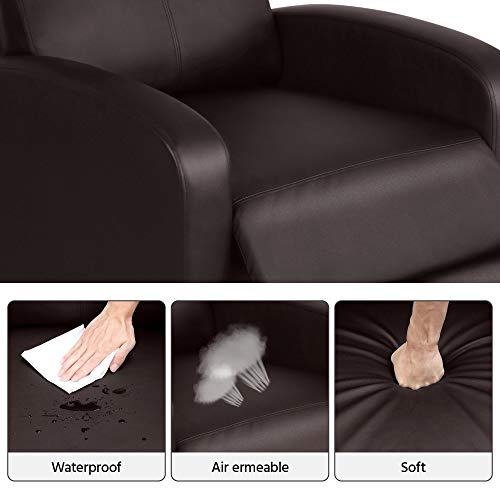 Yaheetech Adjustable PU Leather Recliner Armchair
