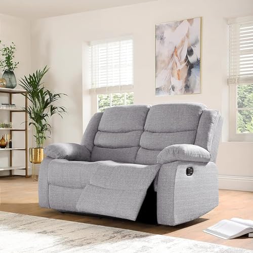 SORRENTO Grey Fabric Recliner Sofa Set