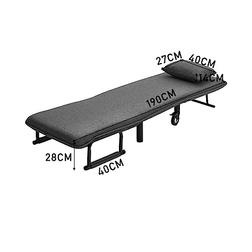 Convertible 3-in-1 Sofa Bed with Wheels - Grey