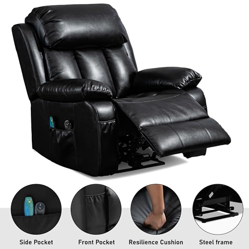 Blisswood Electric Massage Leather Recliner Armchair