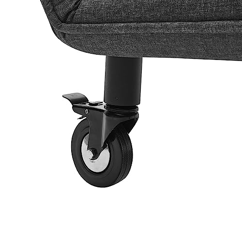 Convertible 3-in-1 Sofa Bed with Wheels - Grey