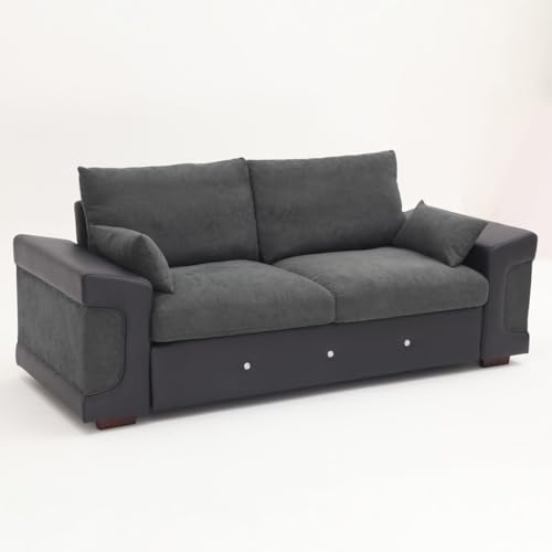 Dark Gray L-Shaped Corner Sofa with USB Port