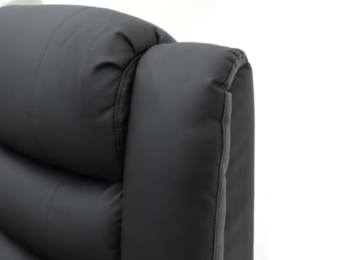 Sorrento Black Faux Leather Recliner Sofa Set