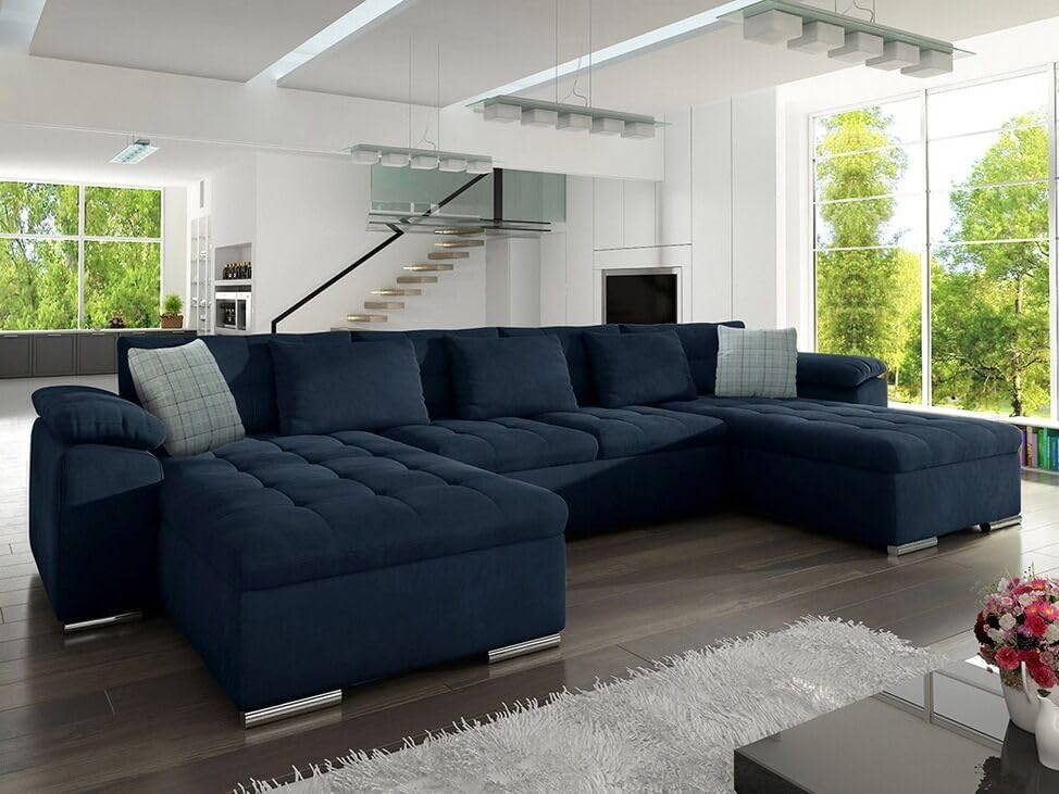 ChillMe Oxford U-Shape Sofa Bed with Storage