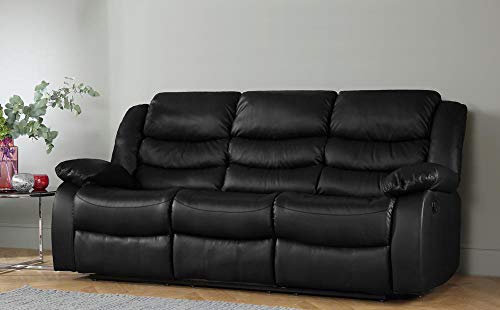 DProT Leather Recliner Sofa Suite - Adjustable Comfort