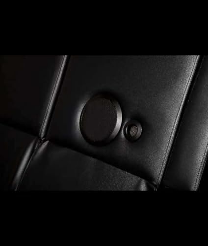 Valencia Leather Recliner Sofa with Cupholders - Black