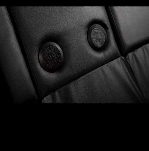 Valencia Leather Recliner Sofa with Cupholders - Black