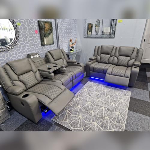 Orlando Electric Recliner Sofa with Cupholders