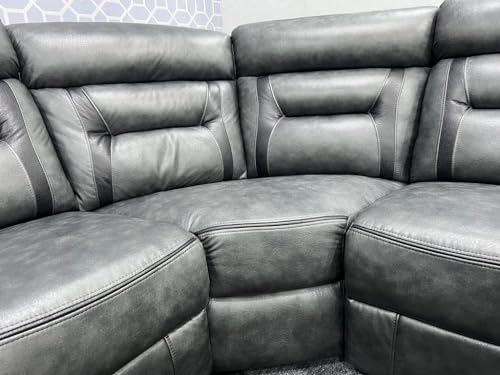Elephant Grey Electric Recliner Corner Sofa