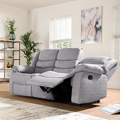 SORRENTO Grey Fabric Recliner Sofa Set