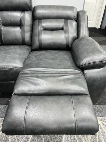 Elephant Grey Electric Recliner Corner Sofa