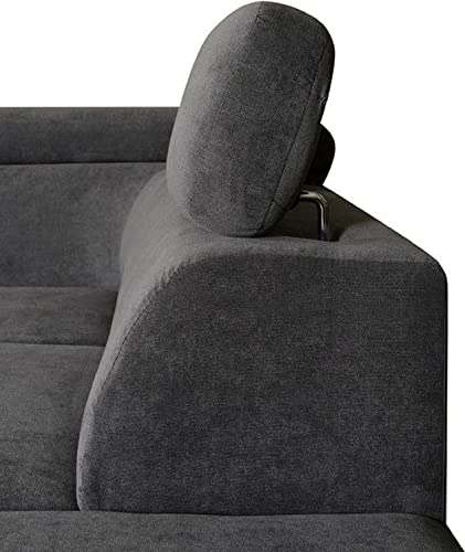 Artic Grey Corner Sofa Bed with Storage