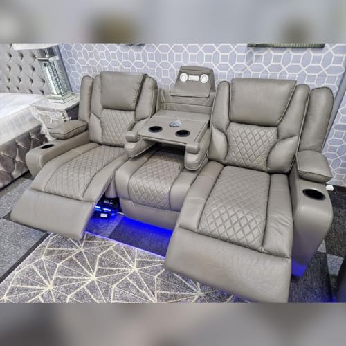 Orlando Electric Recliner Sofa with Cupholders