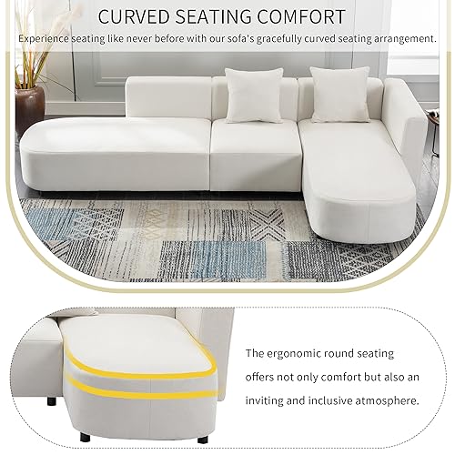 Modular L-Shaped Convertible Sofa with Ottoman