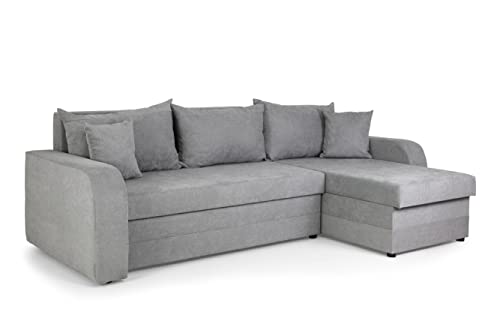 Kris Universal Grey Corner Sofa Bed with Storage
