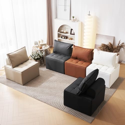 Beige Modular L-Shaped Sectional Sofa Set