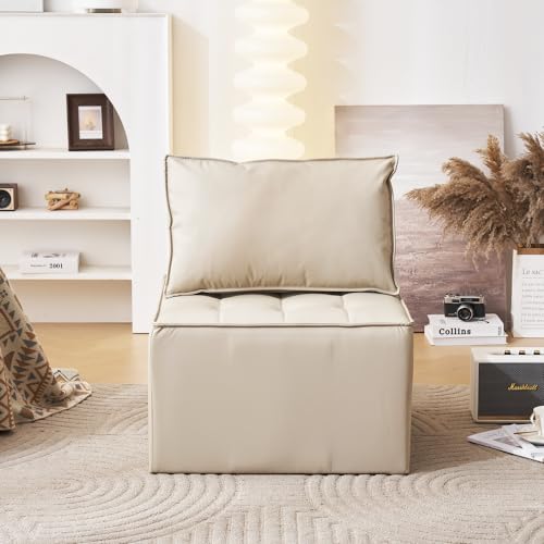 Beige Modular L-Shaped Sectional Sofa Set