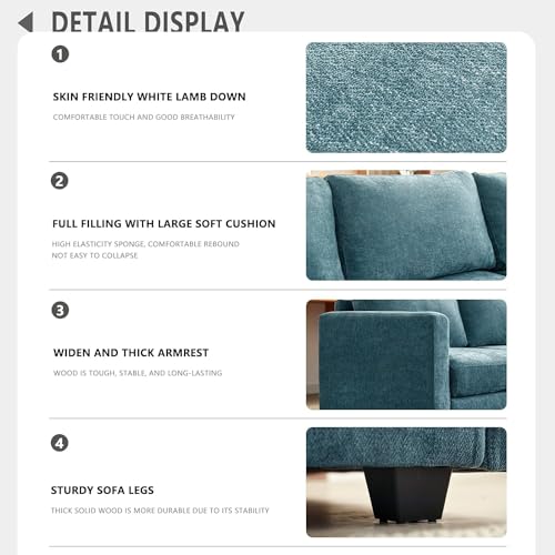 Modern U-Shaped Sectional Sofa with Storage Ottoman