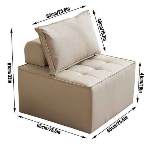 Beige Modular L-Shaped Sectional Sofa Set