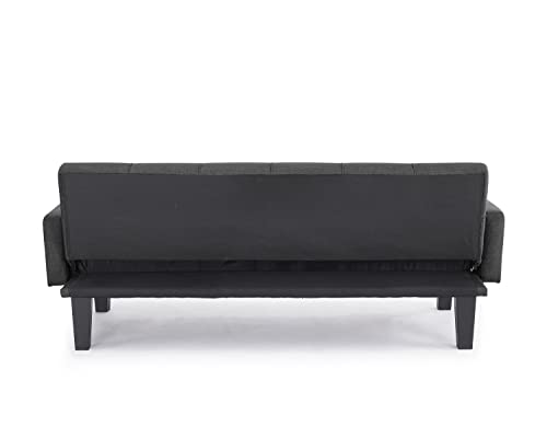 Tufted 3-Seater Sofa Bed - Dark Grey