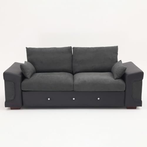 Dark Gray L-Shaped Corner Sofa with USB Port