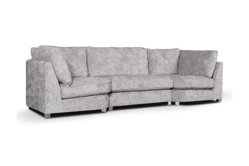 Alaska Grey L/U Shaped Corner Sofa Set