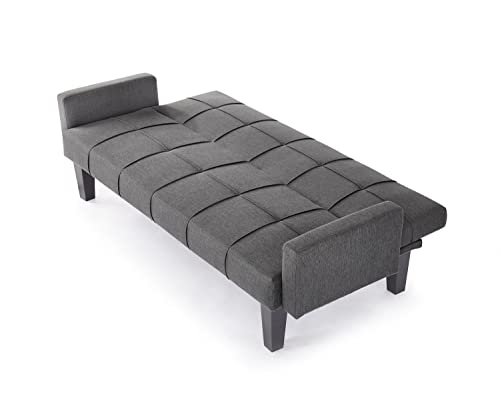 Tufted 3-Seater Sofa Bed - Dark Grey