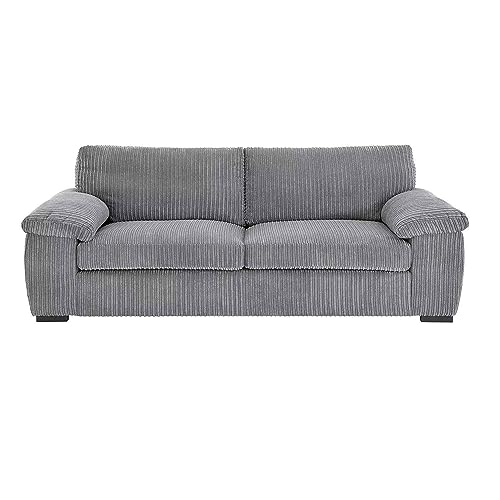 Stylish Grey Jumbo Cord 3-Seater Sofa Collection