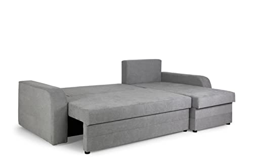 Kris Universal Grey Corner Sofa Bed with Storage