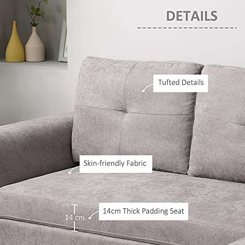 Versatile L-Shaped 3-Seater Sofa Bed - Grey
