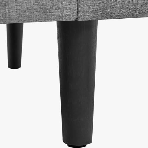 Light Gray L-Shaped Sectional Sofa with Ottoman