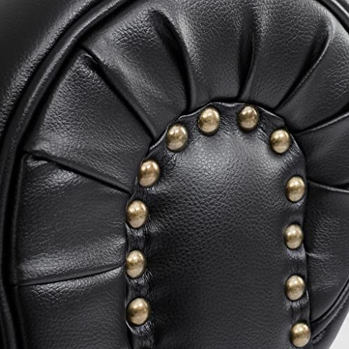 Bravich Black Leather Chesterfield 2-Seater Sofa