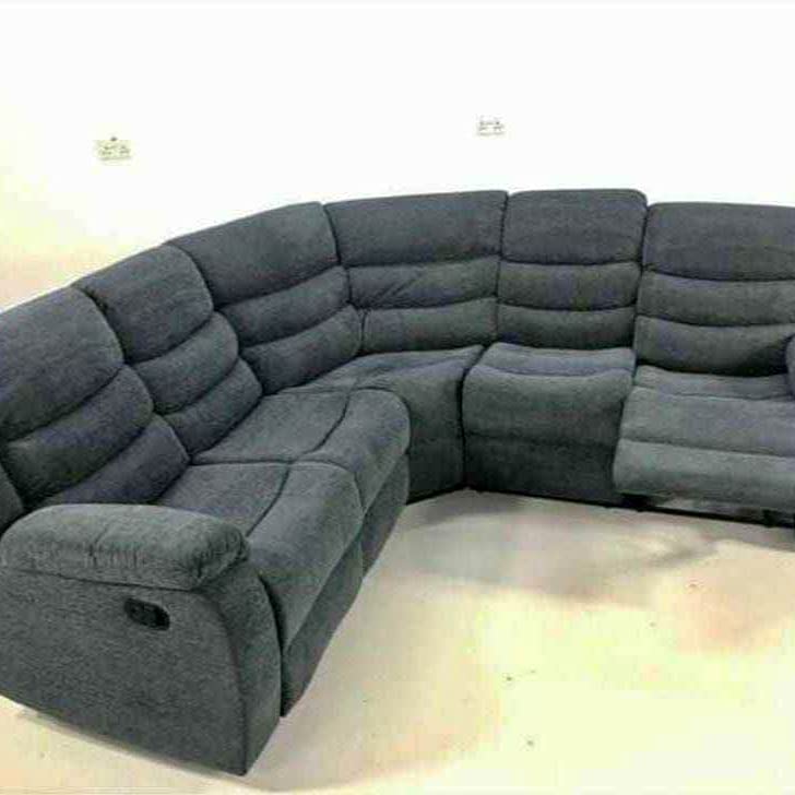 Sorrento Grey Fabric Recliner Corner Sofa 240cm