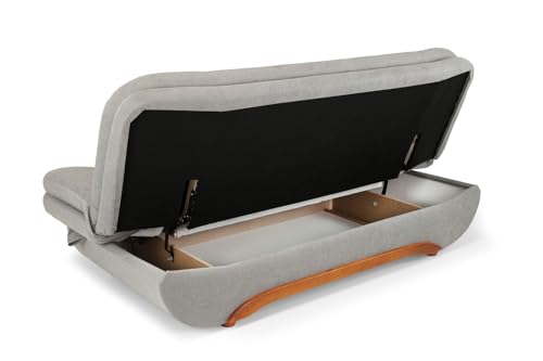 Weronika 3-Seater Sofabed with Storage - Grey