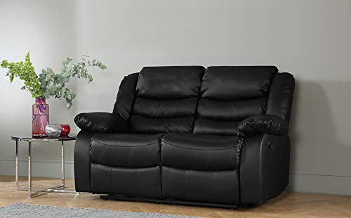 Bonded Leather Recliner Sofa Suite - 2 Seater