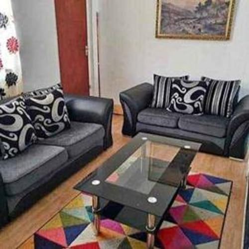 Shannon Farrow Large Chenille Sofa - Grey/Brown