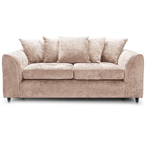 Modern Monaco Chenille Beige Sofa Set 3 + 2