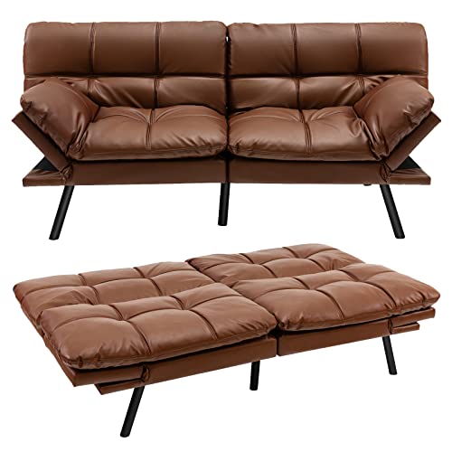 Modern Convertible Sofa Bed with Adjustable Armrests