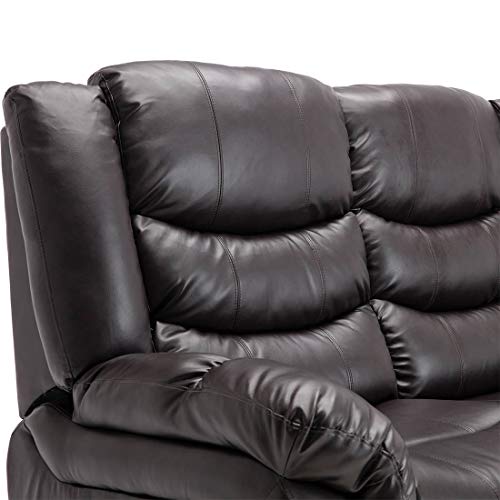 Seattle High Back Leather Recliner Sofa Set