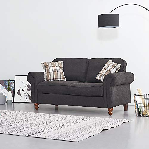Retro Design 2-Seater Sofa with Cushions