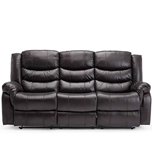 Seattle High Back Leather Recliner Sofa Set