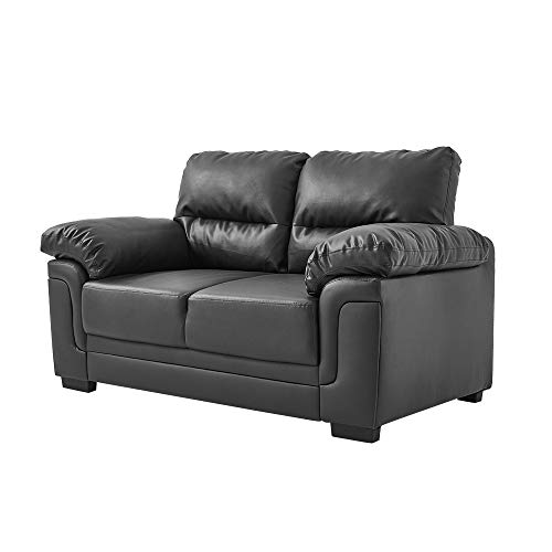 Panana Modern 2-Seater Faux Leather Sofa Couch
