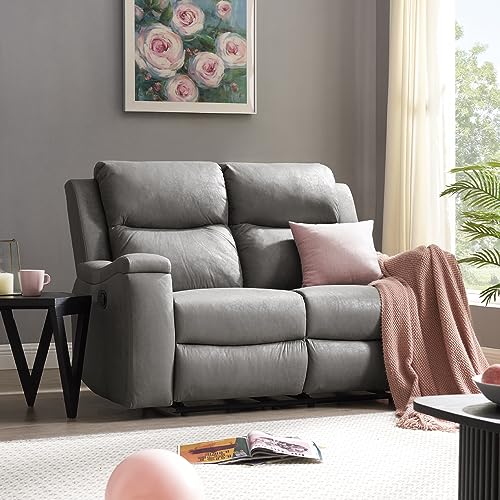 Grey Faux Leather Recliner Sofa Set 3+2+1