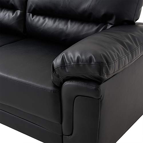 Panana Modern 2-Seater Faux Leather Sofa Couch