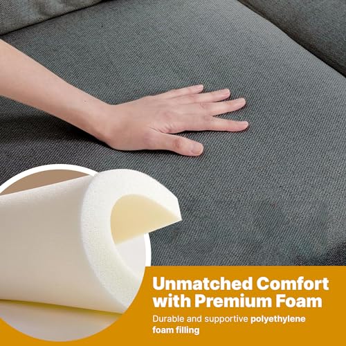 Elegant Charcoal 2-Seater Chenille Sofa