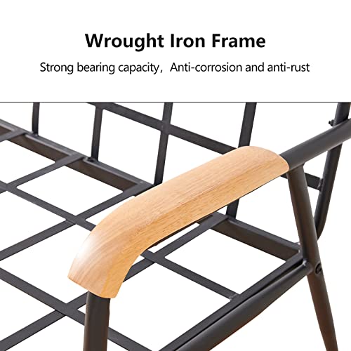 LEMROE Modern Leather 2-Seater Sofa with Metal Frame