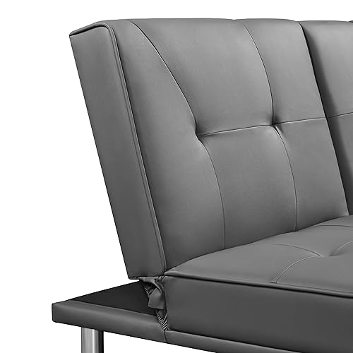 Yaheetech Dark Gray Click Clack Sofa Bed