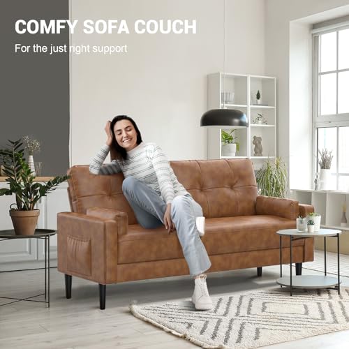 Modern 2-Seater Sofa with Cushions and Storage